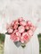 Pink Peonies Artificial Flowers 2 Bouquets Vintage Fake Peonies 14pcs Heads Silk Flowers with Stems for Wedding Decoration Bride Bouquet Faux Flowers Crafts Floral Arrangement